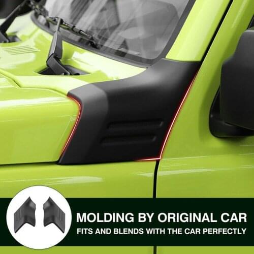 2018-2020 2021 Hood Angle Wrap Accessories Engine For Suzuki Jimny JB64 JB74 Matte Black Parts Trim