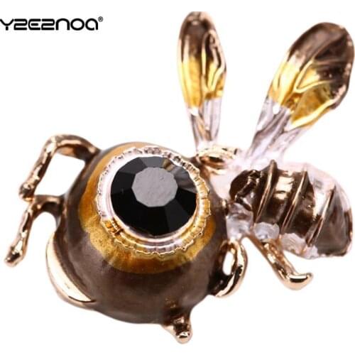 Honeybee Brooch Pins Fashion Women Collar Decoration Bee Animal Badge Corsage Jewelry Gift