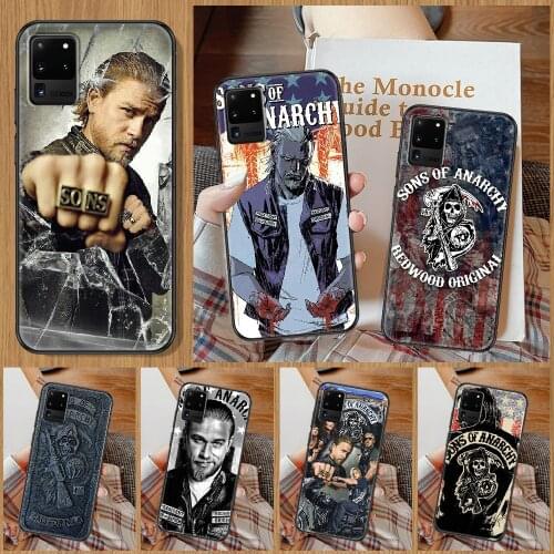 Sons of anarchy TV Phone case For Samsung Galaxy Note 4 8 9 10 20 S8 S9 S10 S10E S20 Plus UITRA Ultra black tpu shell soft prime