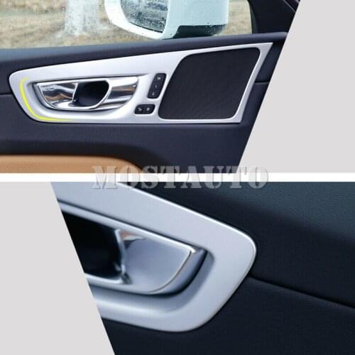 For Volvo XC60 Second generation 2018-2019 Matte Interior Car Door handle Bowl molding Frame 4pcs Car Accessories Interior