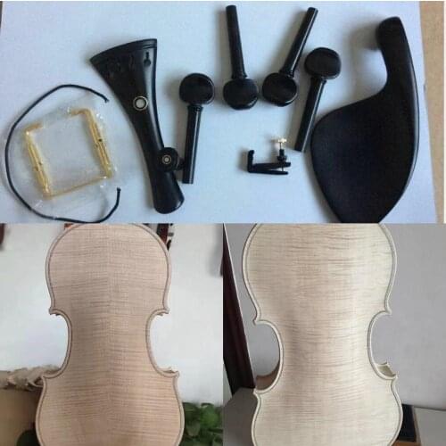 Two pieces white violins a 4/4 one and a 3/4 size violin