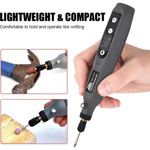 Cordless Grinder Electric Drill 5-Speed Adjustable Engraving Pen Cutting Polishing Drilling Rotary Tool With Dremel Accessories