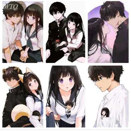 Hotaro Oreki / Eru Chitanda Anime Posters Fruit Ice Canvas Painting Wall Poster Wall Art Picture Photos for Childrens Room