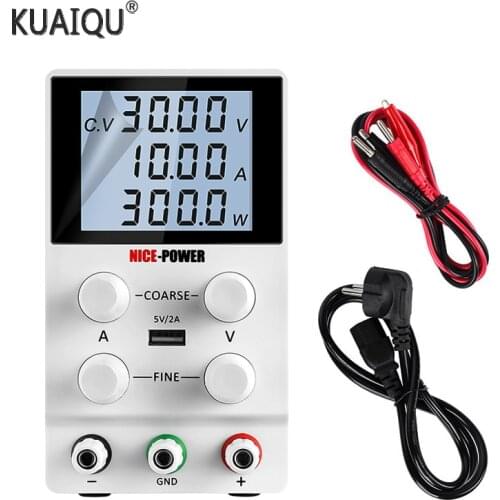 DC Switching Lab Power Supply Laboratory Adjustable LCD Screen High Precision 30V 10A 60V5A Variable Power Regulator 0.001A 120V