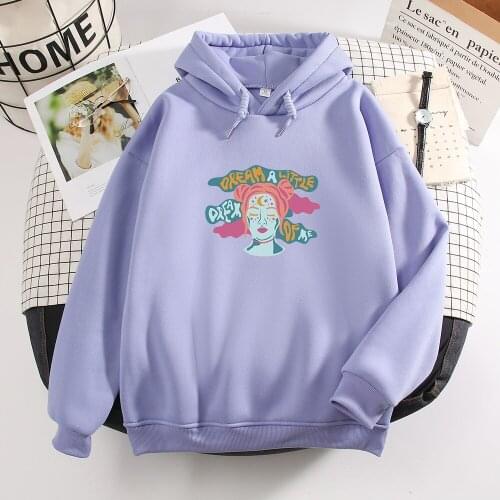 Kpop Style Hoodies Sweatshirt Womens Harajuku Pullover Plus Size Winter Coat Moletom Feminino Long Sleeve Hip Hop Fun Streetwear