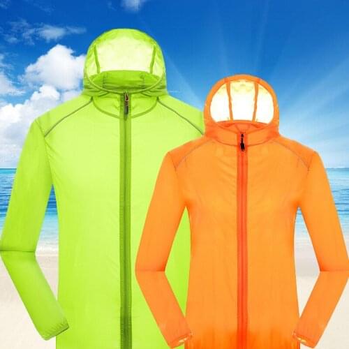 Men Women Outdoor Sports Fishing Anti-UV Quick Drying Skin Clothes Coat Sunscreen Clothing Long Sleeve Hooded Ultrathin Jacket
