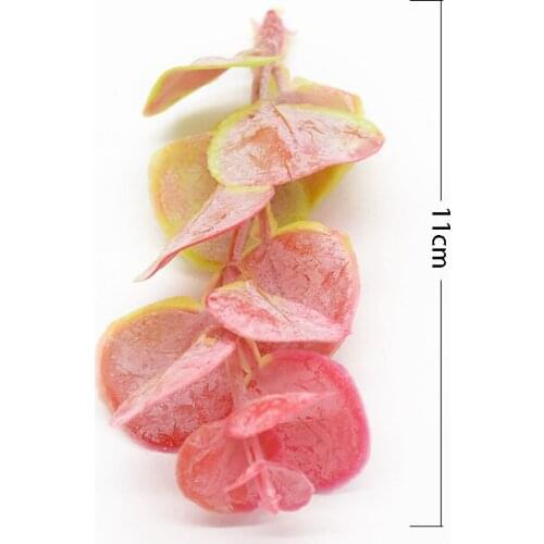 20 Pieces 11 cm Artificial Eucalyptus leaves Home decoration accessories Wedding Indoor furnishings candy box Artificial plants