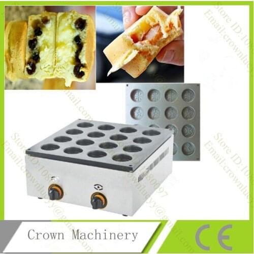 LPG Gas 16 hole Layer cake machine; ( pattern in bottom board) red bean cake maker; Hamburg maker