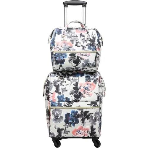New Rolling Luggage bag On Wheels Girl Fashion Trolley suitcases with handbag Women Shopping Trolley bag Rolling Luggage Sets