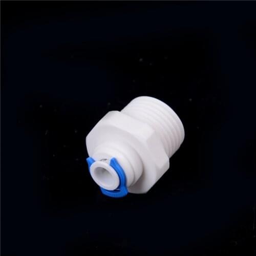 New 1PCS 1/2'' Thread Male to 1/4'' Push-in Fit Tube Quick Connect RO Water Quick Connect