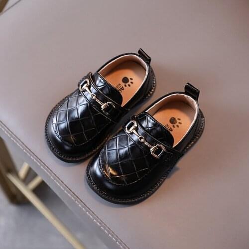 Toddler Artificial PU Leather Shoes Fashion Infant Round Head Kids Shoes Black Beige Soft Bottom Non-slip Newborn Casual Shoes