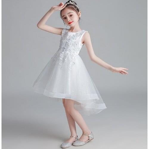 Princess Flower Girl Dress Summer Tutu Wedding Birthday Party Dresses For 3-12 Y Girls Childrens Costume Teenager Prom Designs