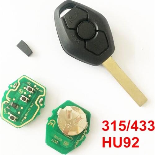 3 Buttons Remote Key For BMW 3 5 7 SERIES E34 E36 E38 E39 E46 E53 X3 X5 Z3 With Chip 315 433MHZ HU92 Balde