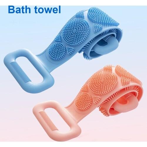 Silicone Bath Body Brush Exfoliating Silicone Body Back Scrubber Rubbing Back Mud Peeling Body Massage Skin Clean Shower Brushes
