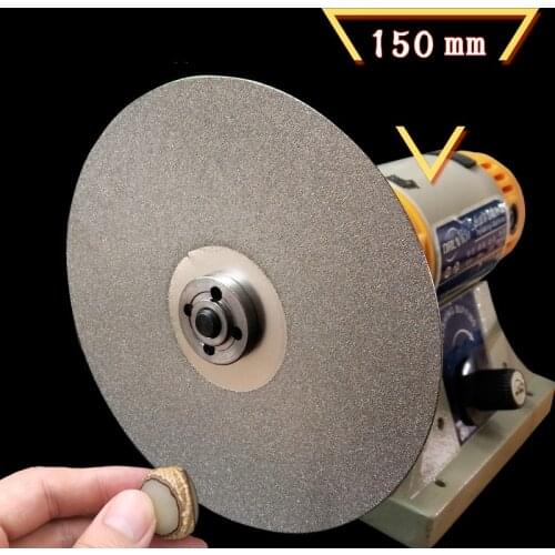 High Quality 6" Inner hole 12.7mm Lapidary Grinding Polishing Wheel Disk Grit 500/1200/3000 Diamond Coated Flat Lap Tool