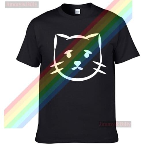 Schrodingers Cat Funny Cute White Cat Men Women Summer 100% Cotton Black Tees Male Newest Top Popular Normal Tee Shirts Unisex