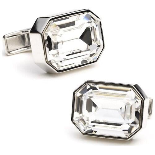 Top Crystal Cuffinks Purple Big Crystal Stone 5colours Option Hotsal Retail Copper Material Plating Cuff Links