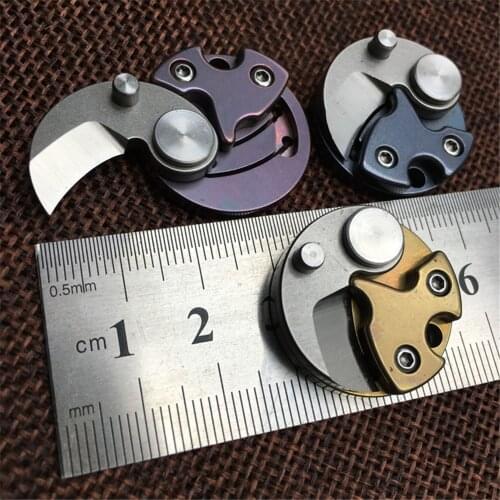 1pcs Coin folding knifes Outdoor Multi-function Mini Tool Key Chain pocket knife Every Day Carry Specialty Defense Knives
