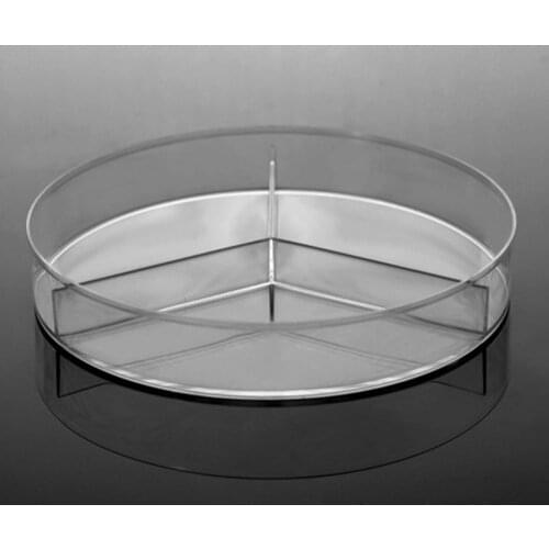 10pcs/lot 90mm Laboratory analysis Disposable Plastic Polystyrene Petri Dishs 3 well,Sterile