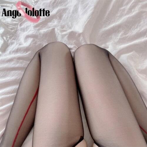 15D Retro Back Seam Tights Sexy Women Open Crotch Transparent Pantyhose One Back Line Design Stockings Ladies Sexy Lingerie Club