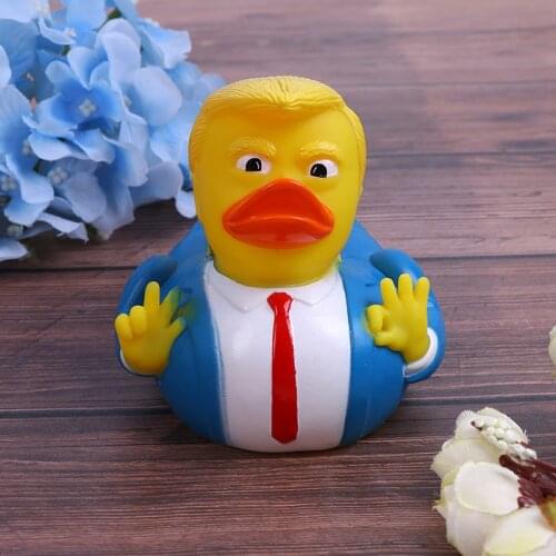 2019 Trump Duck Bath Toy Shower Water Floating US President Rubber Duck Baby Toy Water Toy Shower Duck Child Bath Float