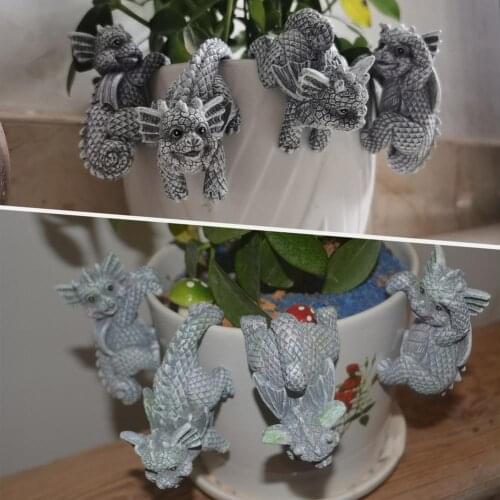 4pcs New Style Garden Dragon Statue Dragon Ornament Resin Feature Sculpture for Home Garden Decoration Wonderful