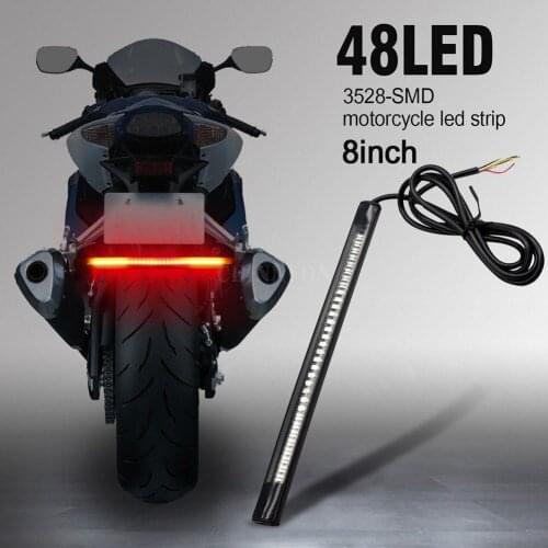 500Pcs/Lot Universal Flexible 18 LED Motorcycle ATV Tail Brake Stop Turn Signal Strip Light