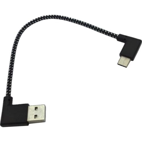 90° Angle USB2.0 (Type-A) Male to USB3.1 (Type-C)Male 90° Angle USB Data Sync & Charge Cable Connector 0.2m