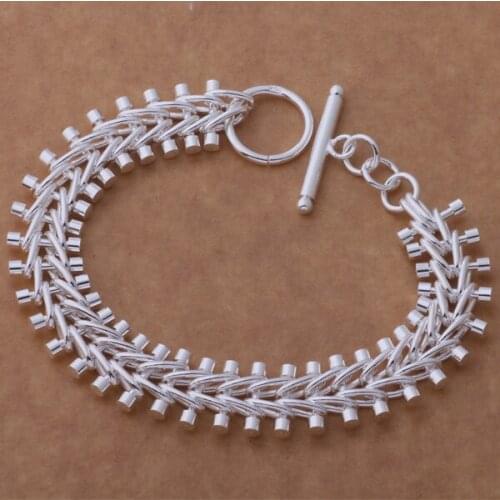 AH232 Trendy wholesale r bracelet, sterling r fashion jewelry double row to /bmyakefa bapajrwar plated