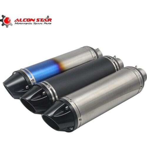 Alcontar 51mm Modified Motorcycle Exhaust Muffler Motorbike Stainless Steel SC Escape Moto For CBR650 crf 230 gsr 600 Z750