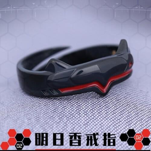 Anime EVA Asuka Langley Soryu EVANGELION-01 Cosplay S925 Silver Finger Ring Men Womens Adjustable Jewelry Fashion Wing Rings