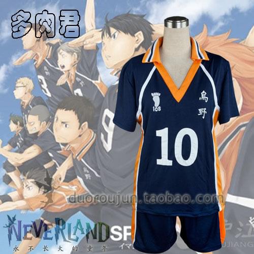 Anime Haikyuu!! No. 10 Shouyou Hinata Cosplay Karasuno High School