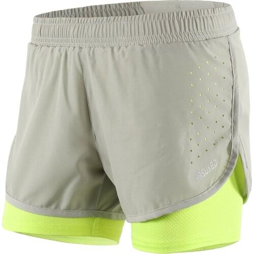 Arsuxeo Mens 2-in-1 Running Shorts Quick Drying Breathable Active Training Exercise Jogging Cycling Shorts with Longer Liner