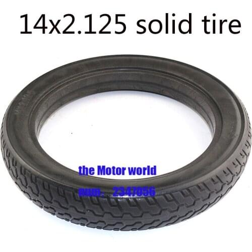 Free shipping Solid Rubber Electric tire 14*2.125 fits Many Gas Electric Scooters and e-Bike