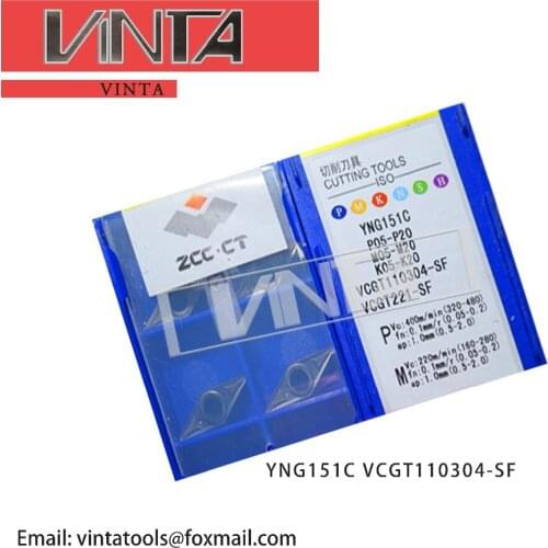 Free shipping high quality 10pcs/lots YBG102 YNG151C VCGT110304-SF cnc carbide turning inserts