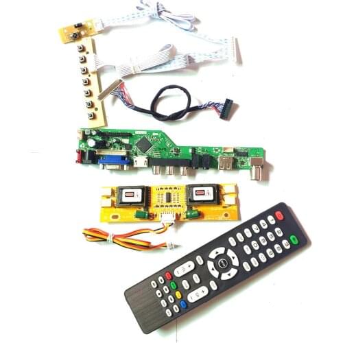 For M220EW01 V0 V2 keyboard+Remote+Inverter LCD monitor HDMI-Compatible VGA USB AV RF LVDS 4CCFL 30Pin T.V53 drive board