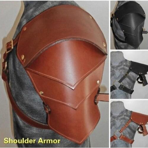 Adult Medieval Warrior Armor Party Cosplay Costume Props Leather Knight shouder Armor for Men