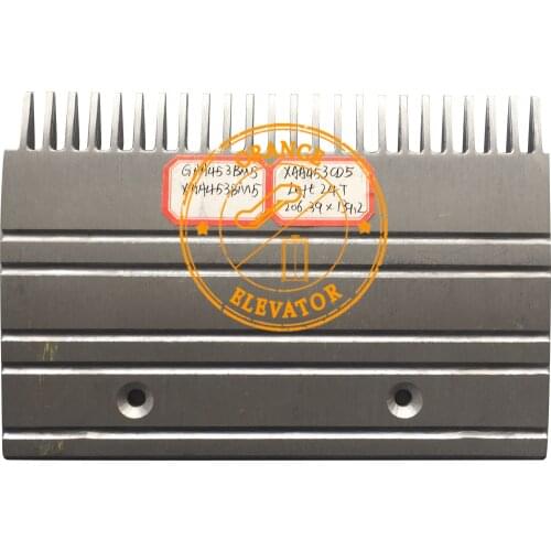 Escalator Aluminum Comb Plate GAA453BM5 L206mm Hole Pitch 102mm Left 24 Teeth