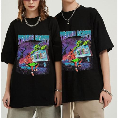 Travis Scott ASTROWORLD T-SHIRT Astroworld T Shirt Tee Print T-shirt Hip Hop Tee T Shirt NEW ARRIVAL 100% Cotton Streetwear