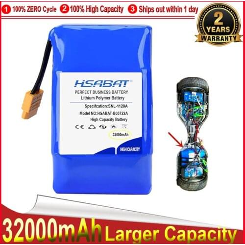 HSABAT 0 Cycle 32000mAh 10S2P Battery for electric self-suction hoverboard unicycle Replacement Accumulator