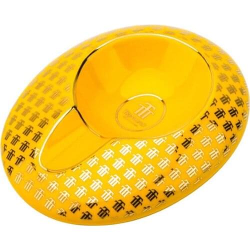 Fine Ceramic Round Pocket 1 Slot Holder Travel Cigar Cigarette Tobacco Ashtray Home&Office Smoking Tool W/Gift Box Fit COHIBA