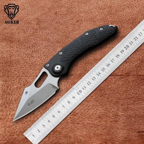 MIKER D2 blade knife aviation aluminum alloy handle outdoor portable folding pocket fruit knife Tactical Survival knives