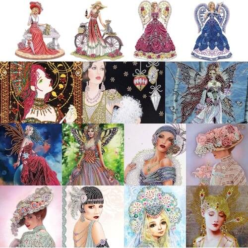 5D DIY Part Special-shaped Drill Diamond Painting Beauty Girl Home Decoration Gift Hanging Painting Characters Diamond Painting