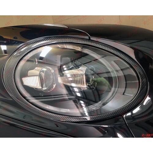 Z-ART carbon fiber eye lid for 911 2012-2019 real Carbon fiber eyebrow for 991 911 carbon fiber front lamp trim