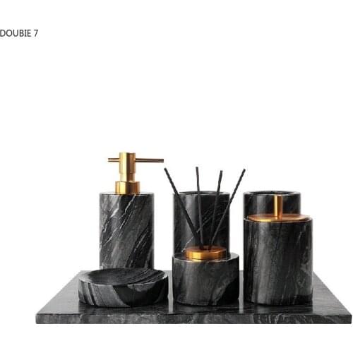 Nordic Marble Lotion Bottle Spot Pattern Bathroom Accessories Supplies Shampoo Liquid Soap Dispenser Wristband Hand Dispenser