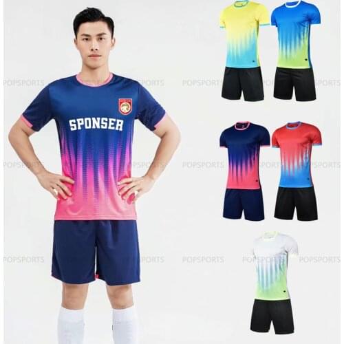 Men 2021 new football jersey suit, high-quality adult and mens full custom uniform football jersey