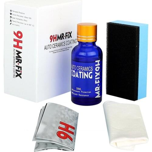 2020 9H Car Oxidation Liquid Ceramic Coat Super Hydrophobic Glass Coating Set Polysiloxane and Nano materials Care Multicolor H9