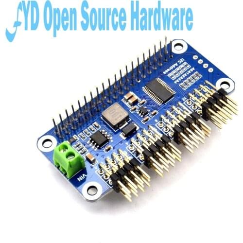 Raspberry Pi servo drive expansion board module supports 16-channel servo I2C interface for Raspberry Pi 4 Model B