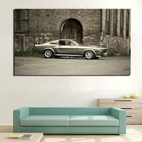 Retro Style Luxury Car Vintage Sports Car Black And White Poster Painting On Canvas Bedroom Decoration Pictures Home Decor