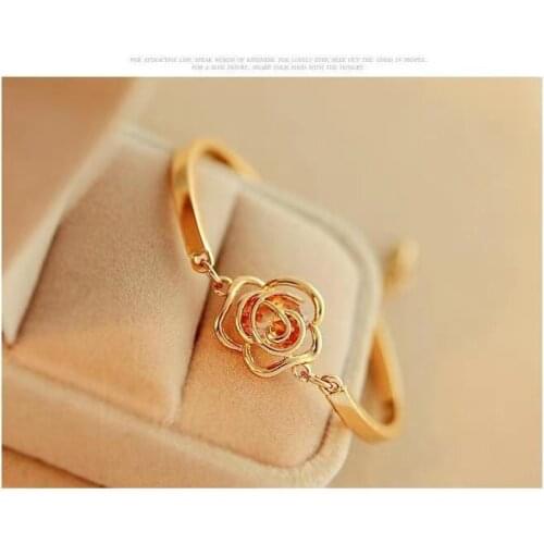 Rose Camellia Zircon Bangle Bracelet Female Bracelet bracelet wholesale bracelet for women